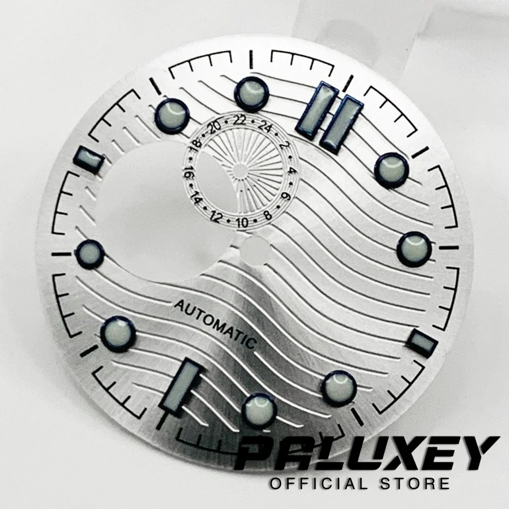 Nh39 31mm Watch Dial Green Luminous Watch Faces for NH39 Movement Replacement Parts