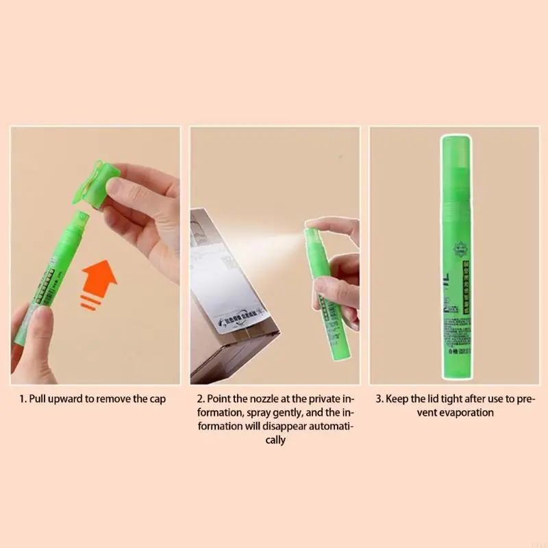 개인 정보 보호 정보 기밀 문서 포장 및 메일 주소 K1KF를 위한 5Pcs 감열지 수정 스프레이어 펜