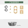 1PC Bamboo Adjustable Raised Elevated Pet Food Bowls,Stand Feeder with 2 Bowls and Anti Slip Feet for Comfort Feeding 5