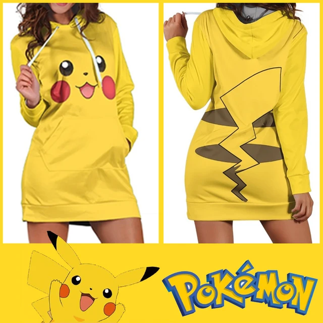 Pokemon Pikachu Women's Hoodie Sweatshirt ladies winter warm dress female  casual fashion top cute anime Homewear cosplay clothes - AliExpress