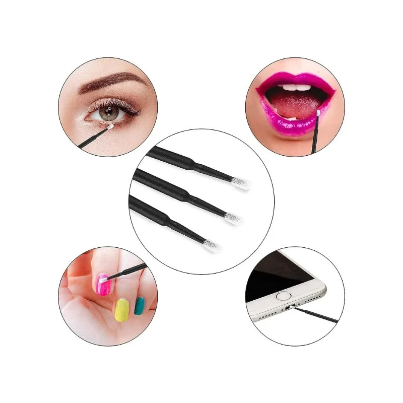 500 PCS Disposable Microbrush Applicators Microfiber Wands for Eyelashes Extensions and Makeup Application makeup brushes eyeshadow sponge applicators lip makeup applicators makeup tool set eyelash accessories eyelashes brush disposable eyelash brushes
