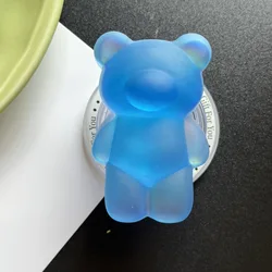 Kawaii Pastel 3D Bear Magnetic Phone Stand - Shockproof & Anti - Slip Desk Holder (Sky Blue)