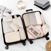 9 Pcs Set Travel Organizer Storage Bags Suitcase Packing Cubes Set Cases Portable Luggage Clothes Shoe Tidy Pouch Travel Bags