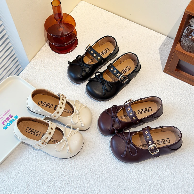 Girls PU Leather Ballet Flats Shoes Summer