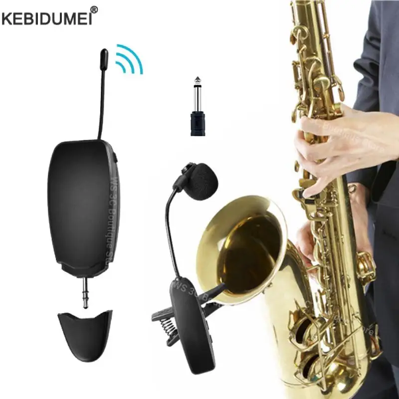 Wireless Instruments Pickup Pmplifier UHF 2.4G Microphone Wireless Receiver Transmitter for Saxophone Trumpet Horn Tuba flute