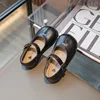 New Children Leather Shoes for Girls Shoes Kids Soft Bottom Anti-skid Outside Walking Shoes Split Toe Prom Party Footwear 2