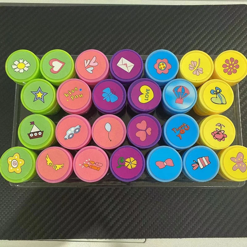 10pcs Cartoon Reward Stamps Creative Marine Animal Seal Assorted Stamps Kids Self-ink Toy Scrapbooking DIY Painting Decor