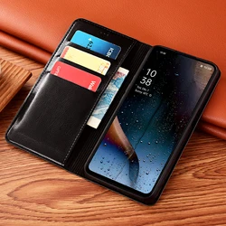 Crazy Horse Genuine Leather Flip Wallet Cover Case - Pixel 10 Pro Fold (Black)