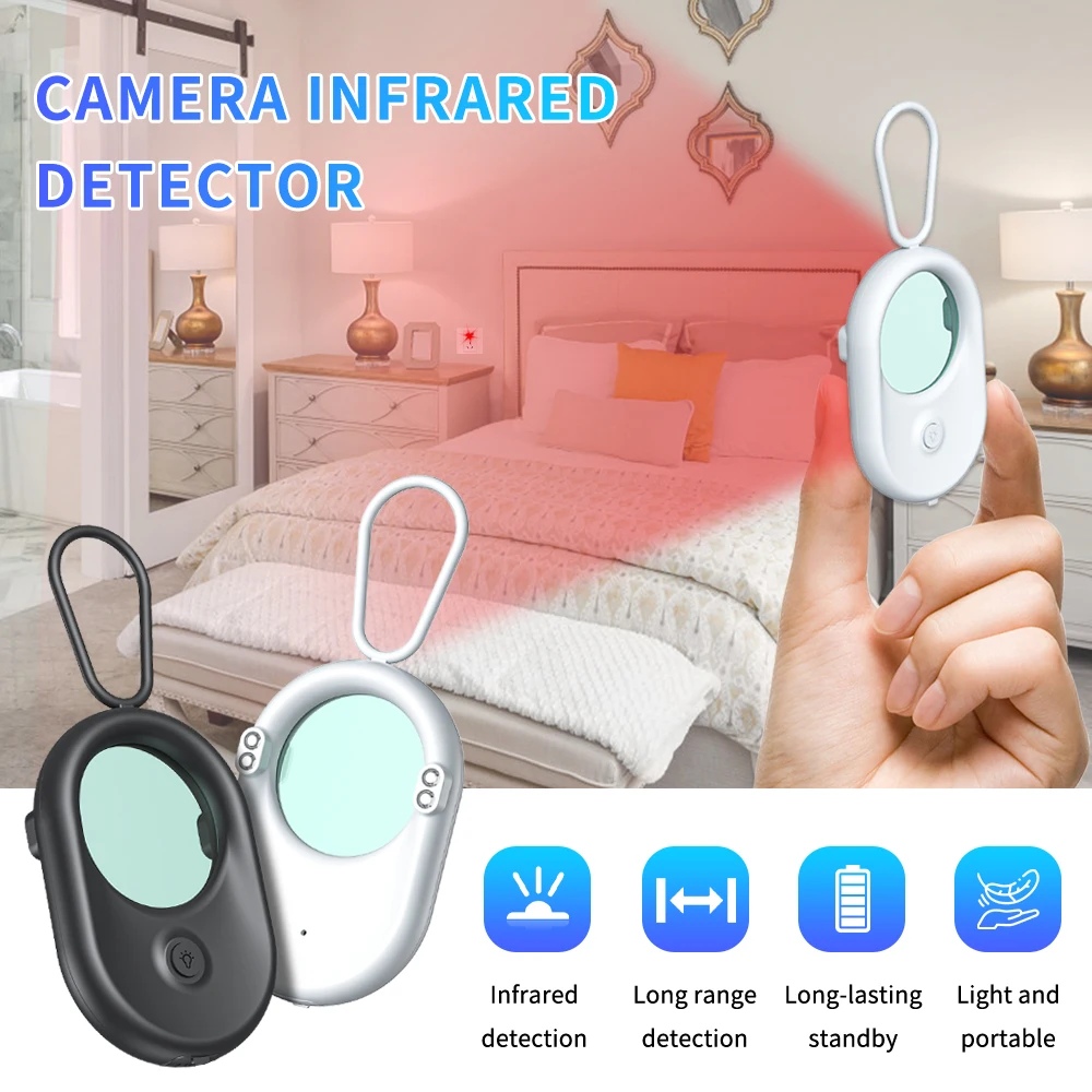 Camera Detector for Hidden Camera Portable Hidden Lens Detect Finder for Hotel Anti-Peeping Security Protection Candid Detector