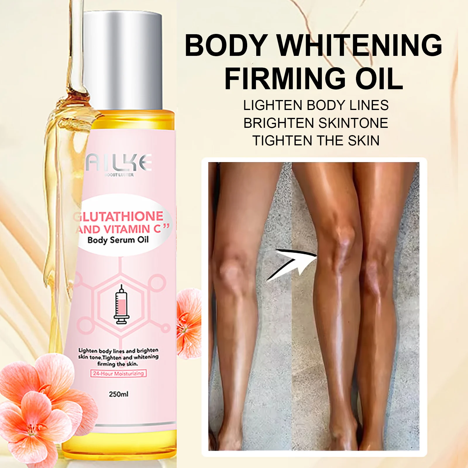 AILKE Whitening Skin Care Cream, Lightening Lotion, Remove Dark Spots With Glutathion, Shea Butter, Moisturizing Body Cream 4