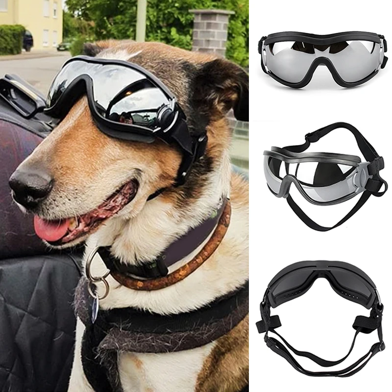 

Очки для собаки анти УФ сильная ударопрочность Регулируемый эластичный щенок Большой пород очки для собаки дышащие солнцезащитные очки для домашних животных