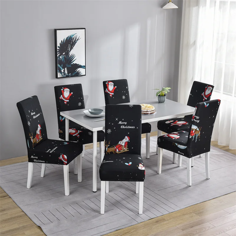 thumbnail image 1 of Funda para Silla de Comedor Navideña Fundas Protectoras Elásticas para Sillas para Restaurante, Cocina, Fiesta, Hotel, Banquete 1/4/6 piezas, 1 of 5
