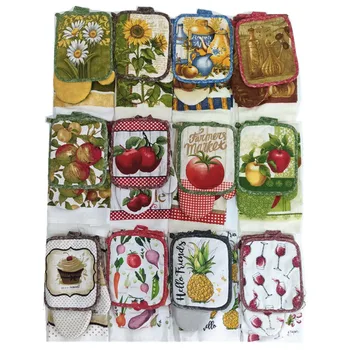 Floral Kitchen Glove Set 1