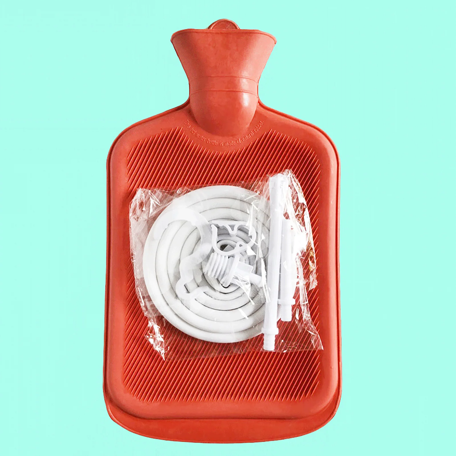 Enema Bags Cleaning Kit Colon Detox Cleanse Kit 2 Enema Tip Soft Easy to Use 2L Rubber For Home Use For Colon Cleansing Enemas