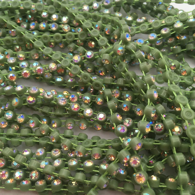 TABA® Sparkling AB Crystal Rhinestone Trim - 10 Yards of Elegant Rhinestone Banding