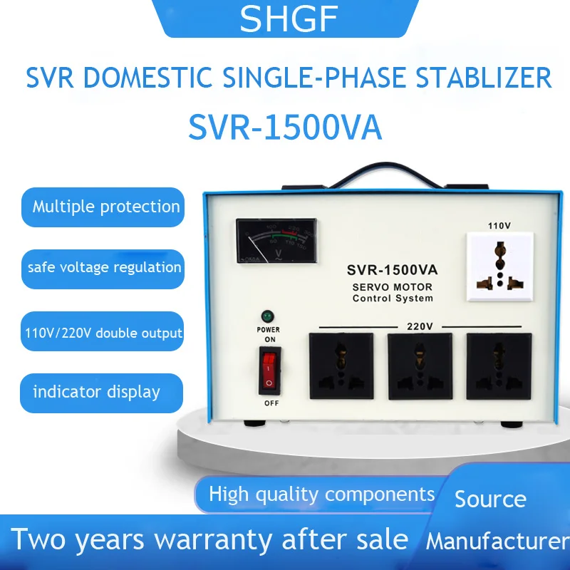 자동 단상 전압 안정기 고정밀 SVC 시리즈 1500VA/2KVA/3KVA AC ..