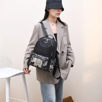 New Women's Ethnic Sle Waterproof Nylon Bapa Printed Bag Casual Simple Sle Soft Handle Bapa for Daily Use