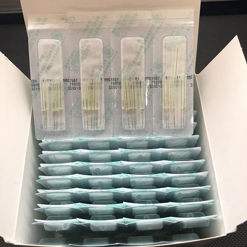 Disposable Acupuncture Needle 500pcs Plastic Handle Beauty Gasification Needles Sterile Acupuncture Needle Micro Needle Beauty Massage Face EACU