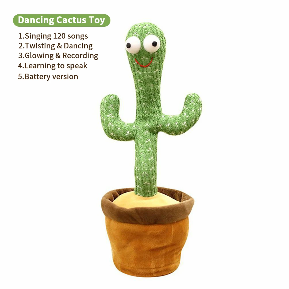 Electronic Cactus Plush Toy Singing 120 