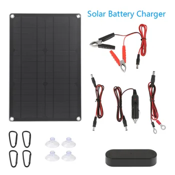 Pannello Solare Portatile Monocristallino con Controller PWM, Kit Caricabatterie con Doppia Uscita USB+DC per Camper, Auto e Attività all'Aperto