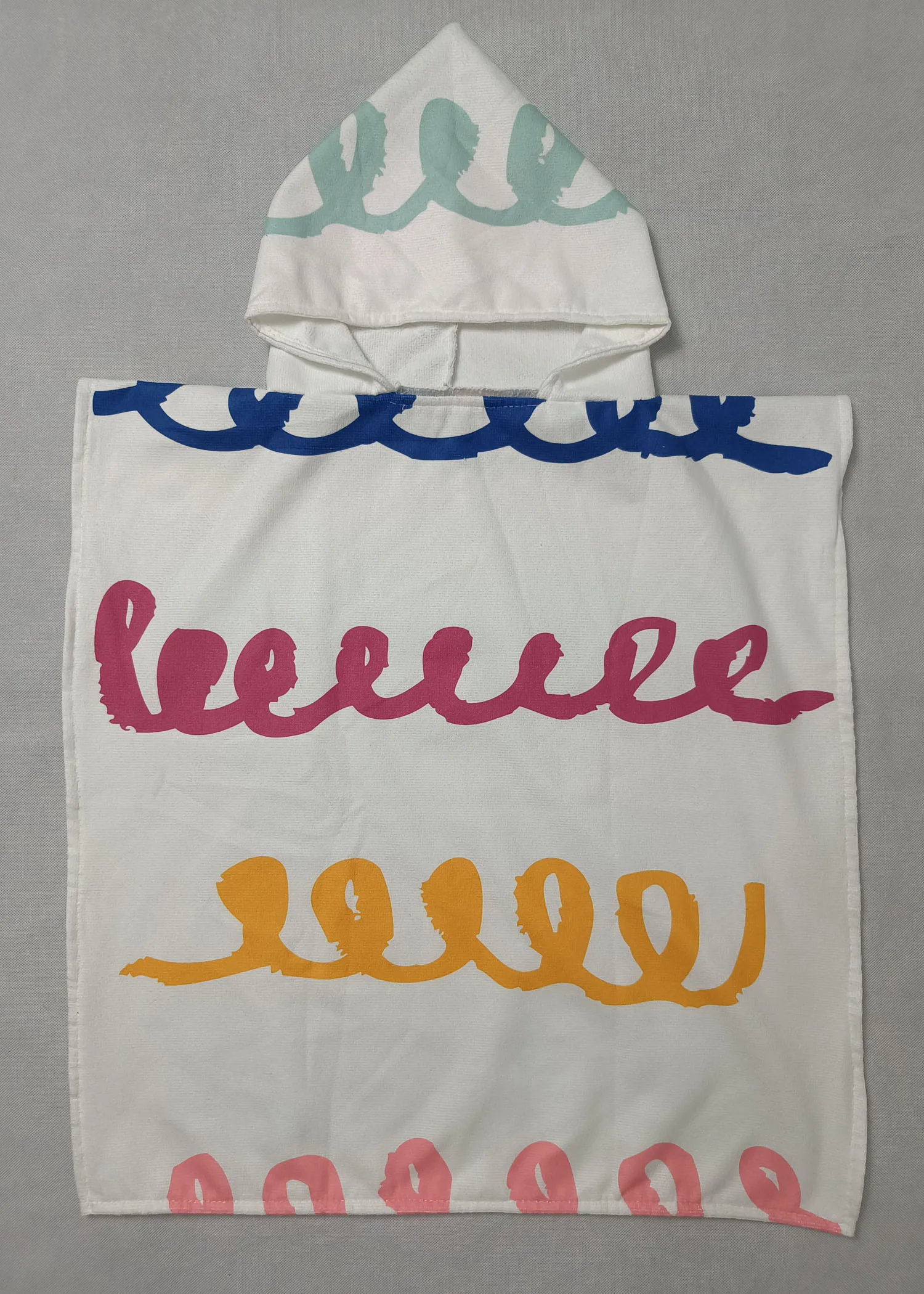 Hooded Towel Poncho for Kids, Beach Towel, Encourage Word Enjoy with Love Heart, Pool Cape, Novelty Gift for Baby,
