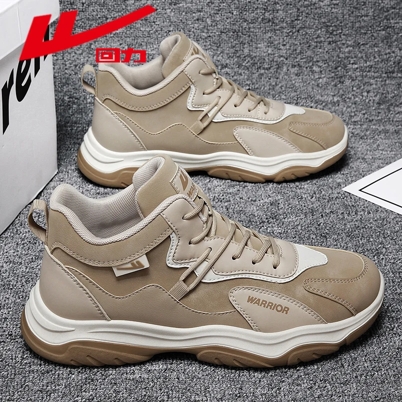 

Warrior 2023 Classic Vintage Lace-up High Heels Sneakers For Man Autumn Winter Martin Boots Platform Couple Work Shoes