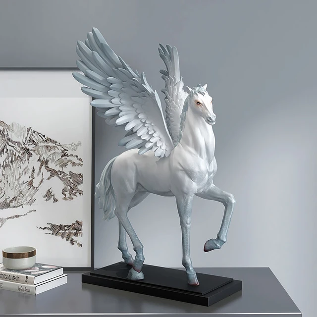 Décoration Cheval Résine Forme Animal Sculpture Cadeau Porte-Bonheur Design  A : : Cuisine et Maison