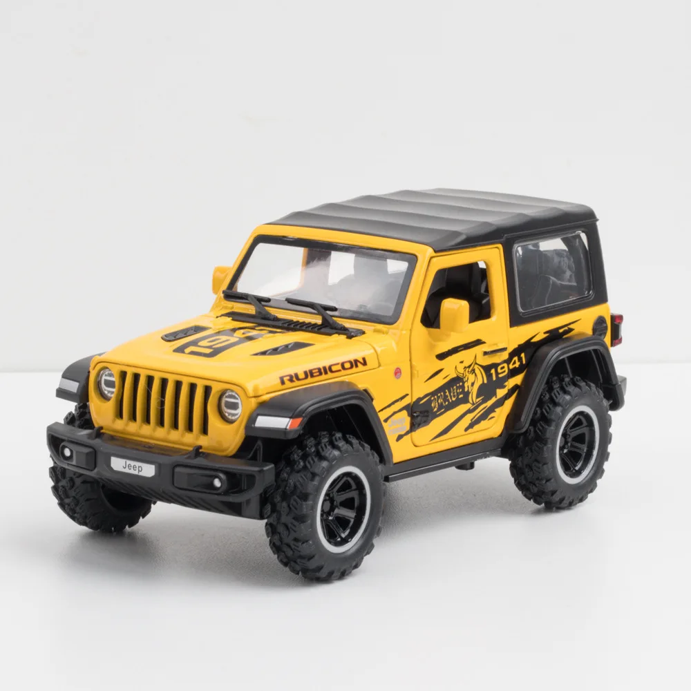 1:32 Jeeps Wrangler Rubicon Off-Road Alloy Model Car Toy Diecasts Metal Casting Sound and Light Car Toys For Children Vehicle