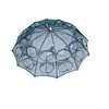 2PCS /12/16/20Hole Automatic Fishing Net Fishing Trap Portable Folding crayfish catcher Mesh Trap Cage with Ring for Fish 6