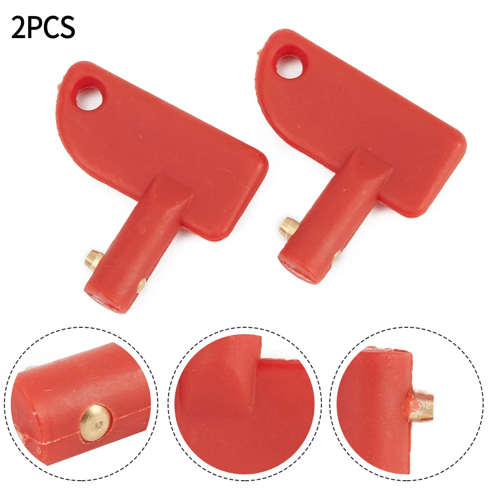 

2pcs Spare Key For Battery Isolator Switch Power Kill Cut Off Switch Car Van Boats Plastic Keys Car Accessories