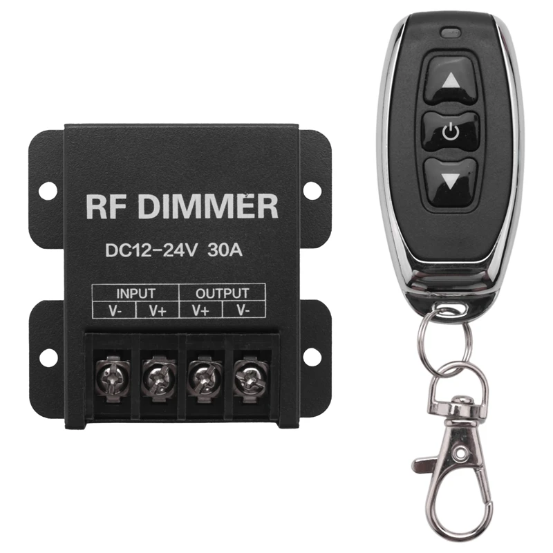 

12V RF LED Dimmer Wireless Brightness 3 Keys Remote Controller DC 12V- 24V 30A 360W 720W for 5050 3528 Single Color Strip Lights
