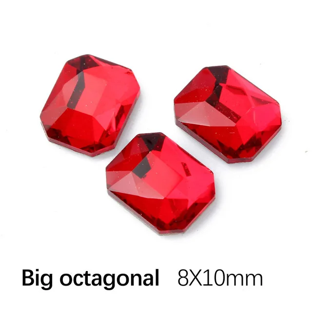 Großhandel Red Saim Mehrere Formen Nagelrhinestone mit flacher Rückseite, speziell geformte Kristalle, Nagelkunststeine, 3D-personalisierte Dekoration – Detail 10