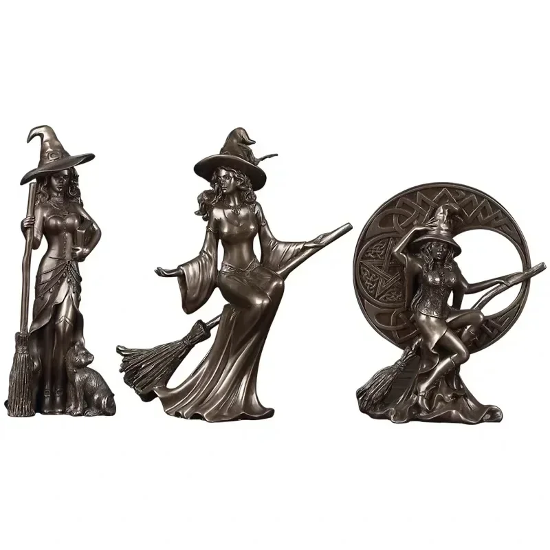 

3pcs/set Europe United States retro creative modern minimalist Home decorations personality witch figure craft ornaments statue