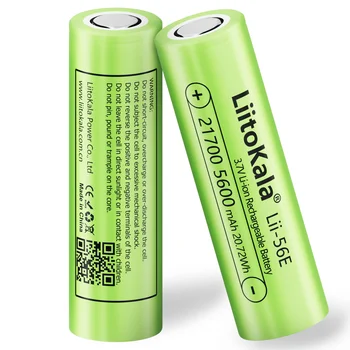 2 pezzi LiitoKala Lii-56E 21700 5600mAh 3.7V Batteria al litio ricaricabile 3C Scarica batterie ad alta potenza per apparecchi ad alta potenza