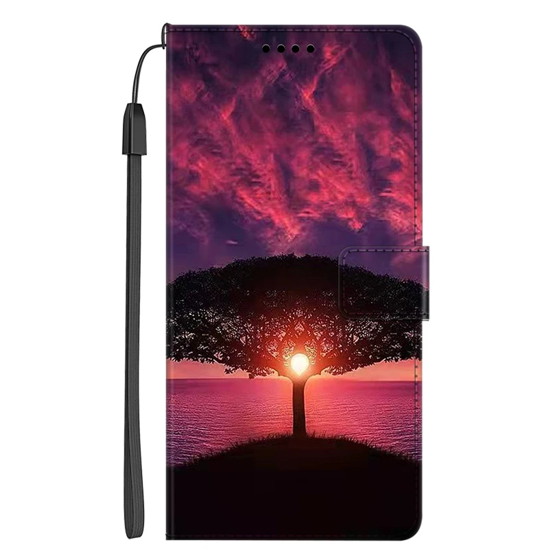 Luxury Leather Magnetic Wallet Phone Cover with Card Slot and Flip Design