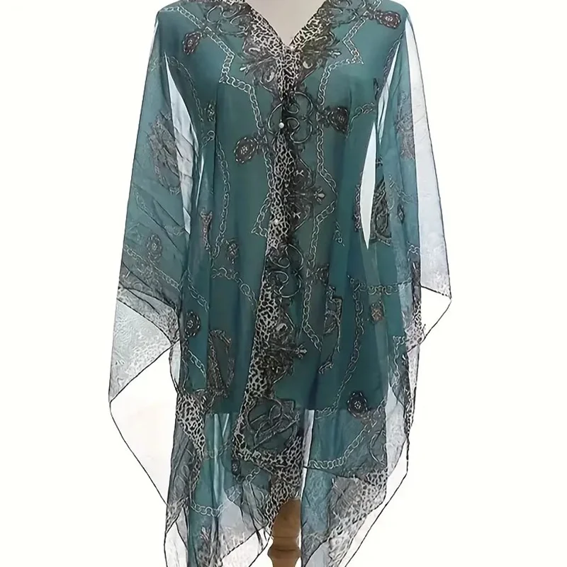 Sunscreen shawl Womens summer chiffon shawl UV protection sunscreen