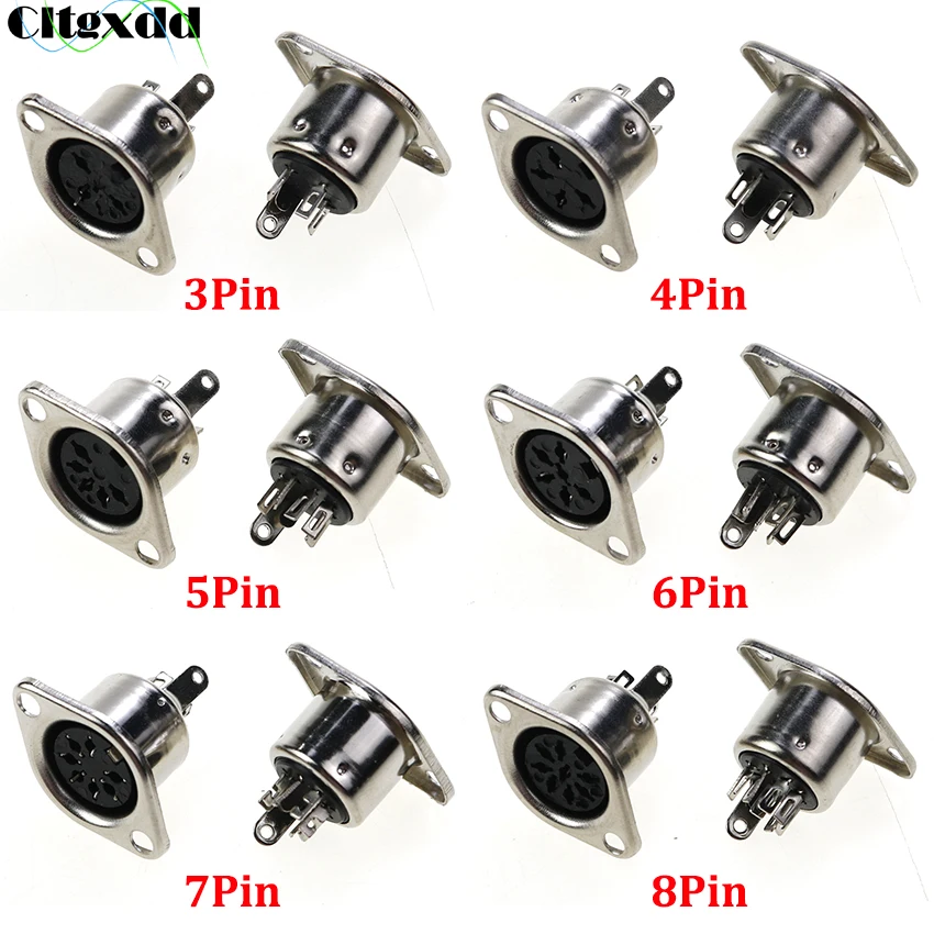 2 stücke Computer tastatur buchse 3p 4p 5p 6p 7p 8p din s Anschluss stecker Buchsen halterung Adapter Löt-MIDI-Kabel anschluss – Detail 1