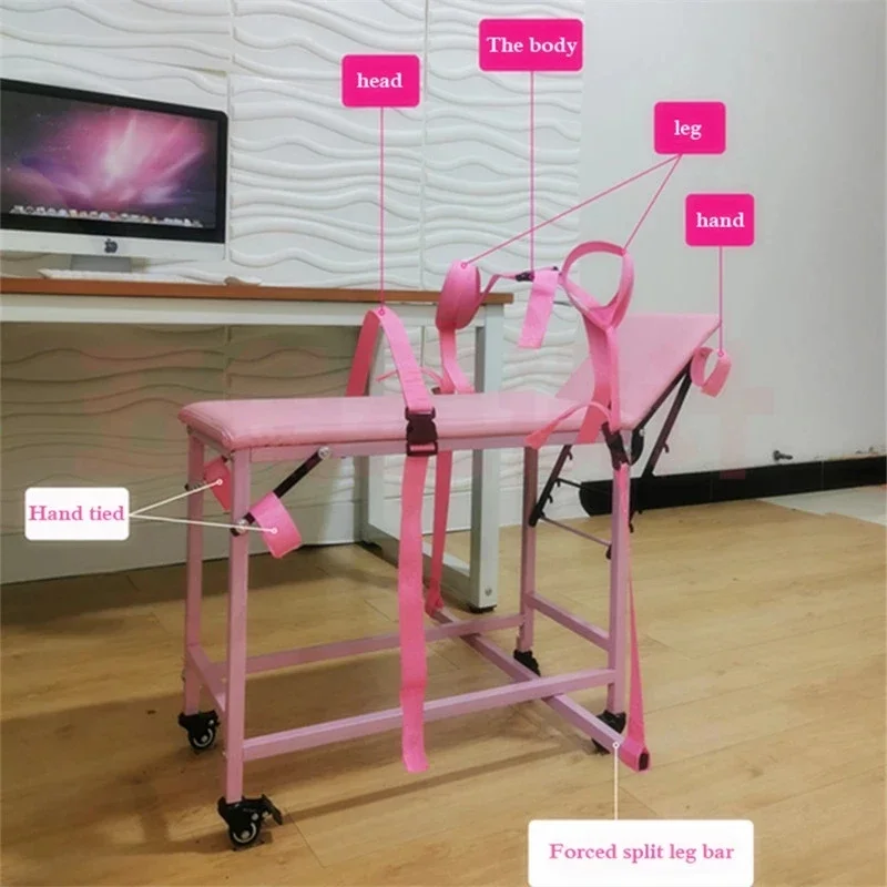 Folding Adjustable Sex Chair Furniture Forced Split Leg Positions Chair Restraint Rope Flirting Handcuffs Bondage Tools Couples bondage sex chair