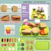 27pcs Baby Pretend Play Kitchen Kids Toys Simulation Hamburg Fries Food Role Play Montessori Educational Gift Toys for Girls 6