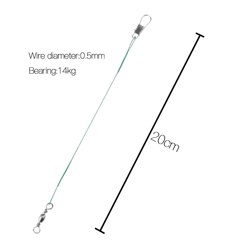 fishing accessories 10Pcs Steel Fishing Line Steel Wire Leader With Swivel Olta Fishing Accessory Lead Core Leash Leader Wire Tackle Pesca