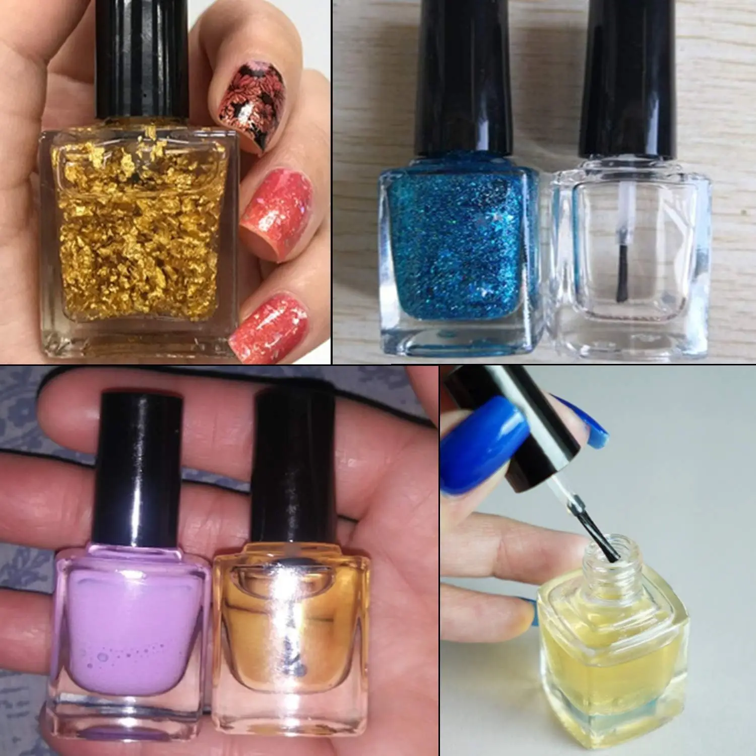 20pcs 5ml Refillable Nail Polish Bottles – Clear Glass Containers with Brush Cap and Fu... - SKU CBGS1810 - UGI Packaging