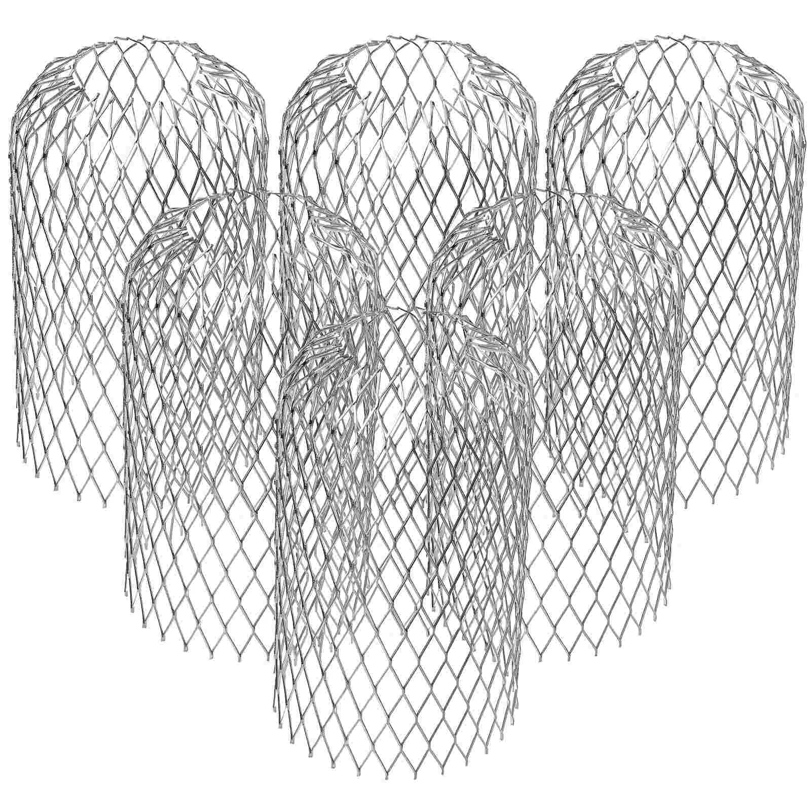 6 Pcs Gutter Downspout Protectors Guard Filter Mesh Strainer Metal Aluminum Plate Drain Cover