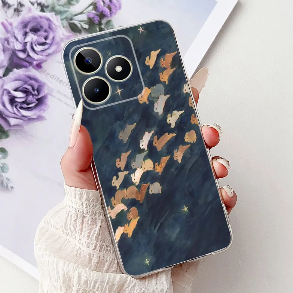 Clear Cute Cat & Butterfly Design Phone Case with Flower Accents - Stylish Protective Back Cover