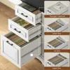 Farmhouse 55" Executive Desk, Computer Desk with Storage Drawers and Power Outlet, Home Office Desk, Workstation for Office Home 4