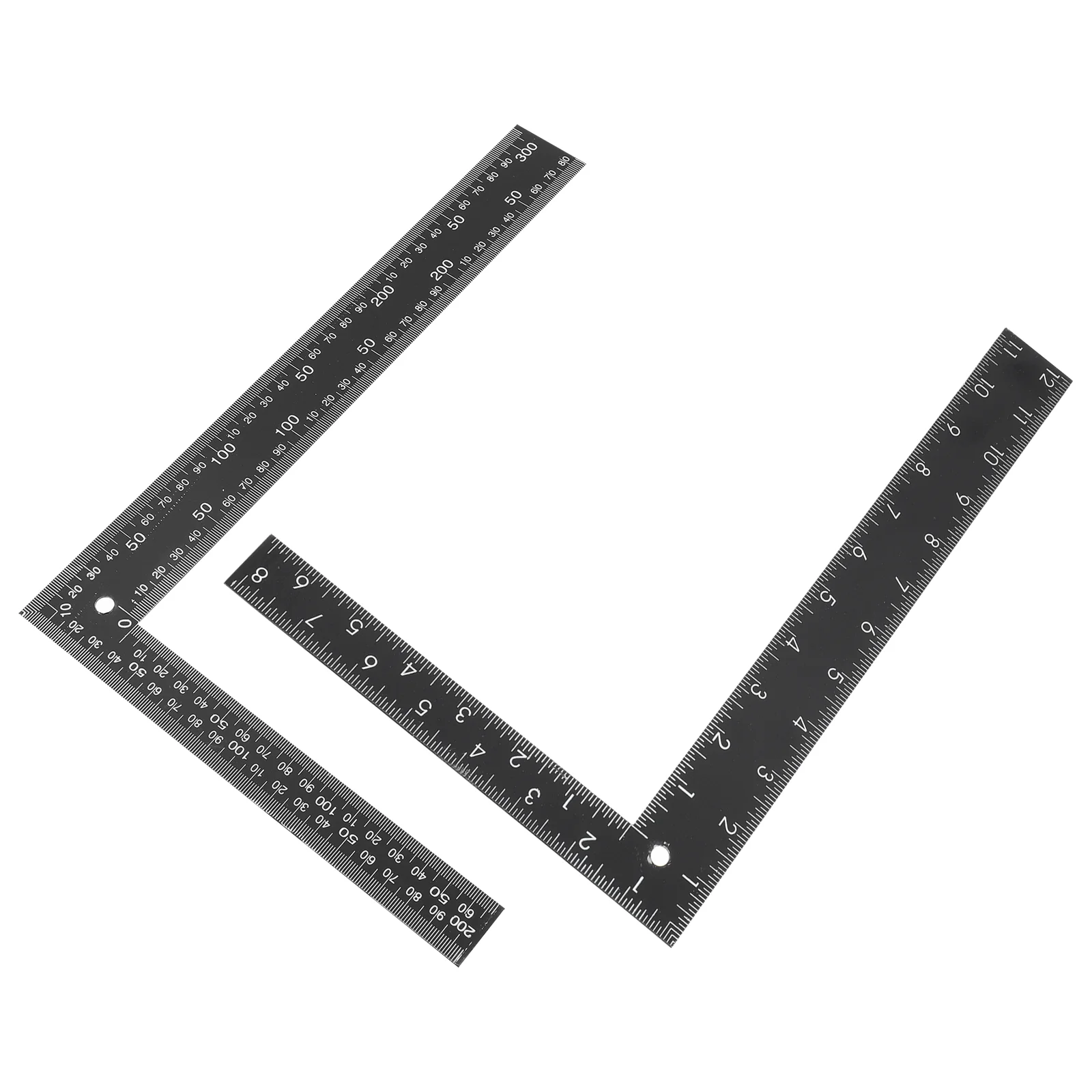 

2 Pcs Square Drawing Rulers Steel Tool Measuring Carpenter L-shaped Portable Engineer L-square