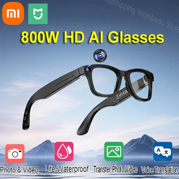 Xiaomi MIJIA 800w Pixel Occhiali intelligenti con fotocamera Ai per fotografia ad alta definizione Registrazione video Chiamate vocali e traduzione