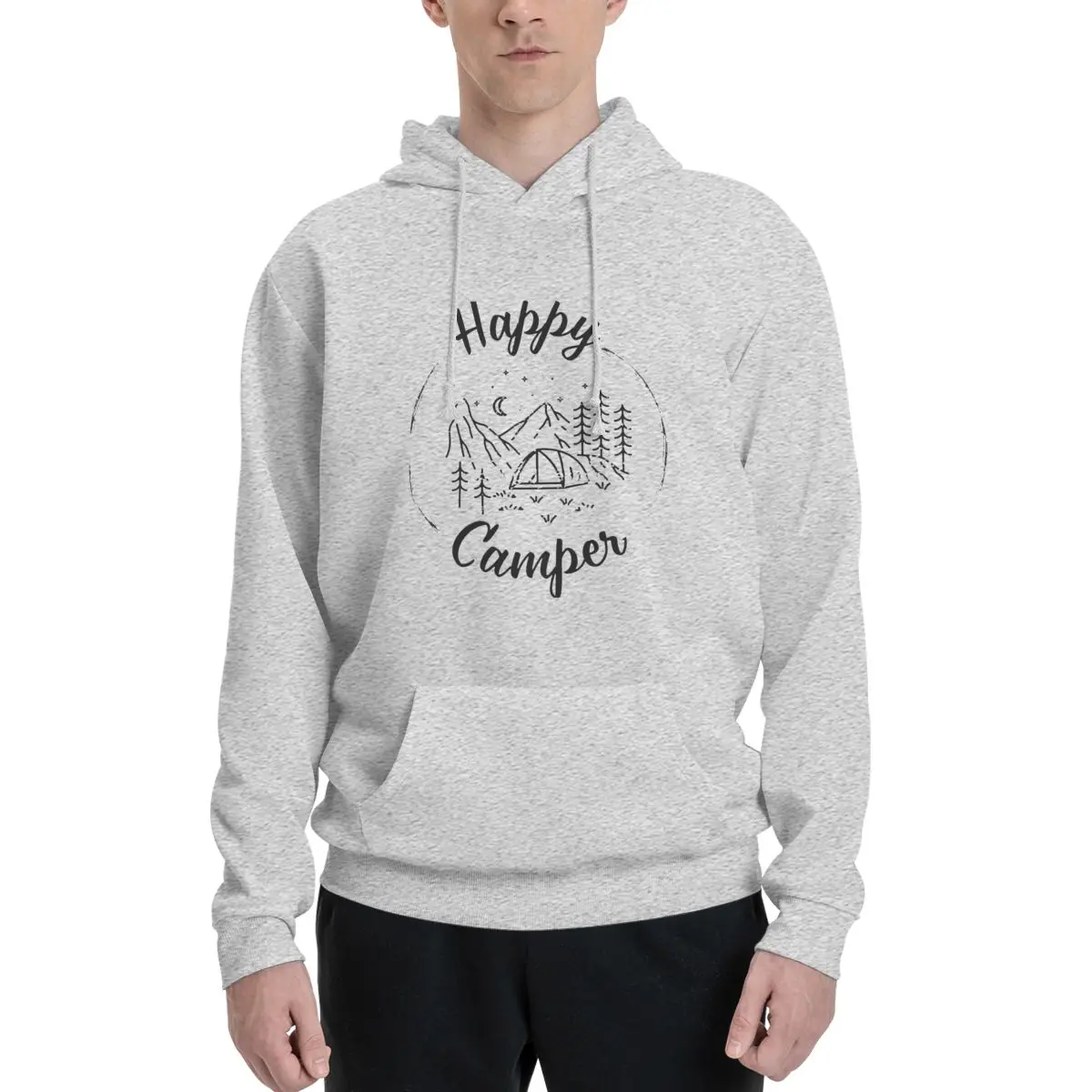 

Happy Camper Classic Polyester Hoodie Men's Women's Sweater Size XXS-3XL