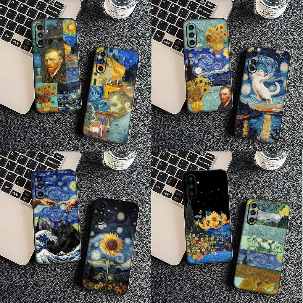 Starry Night Van Gogh Sky Art Design - Soft Phone Case Cover