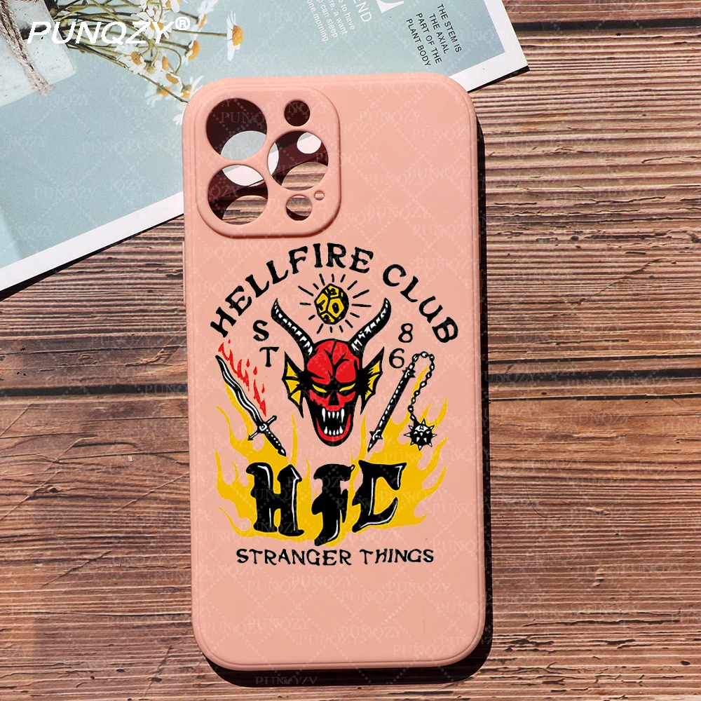 PUNQZY Stranger Things Soft TPU Coque Shell Phone Case For Iphone 11 12Mini 13 PRO MAX 7 8 6 X XS XR Hot TV All Inclusive Cover case for iphone 13 pro max