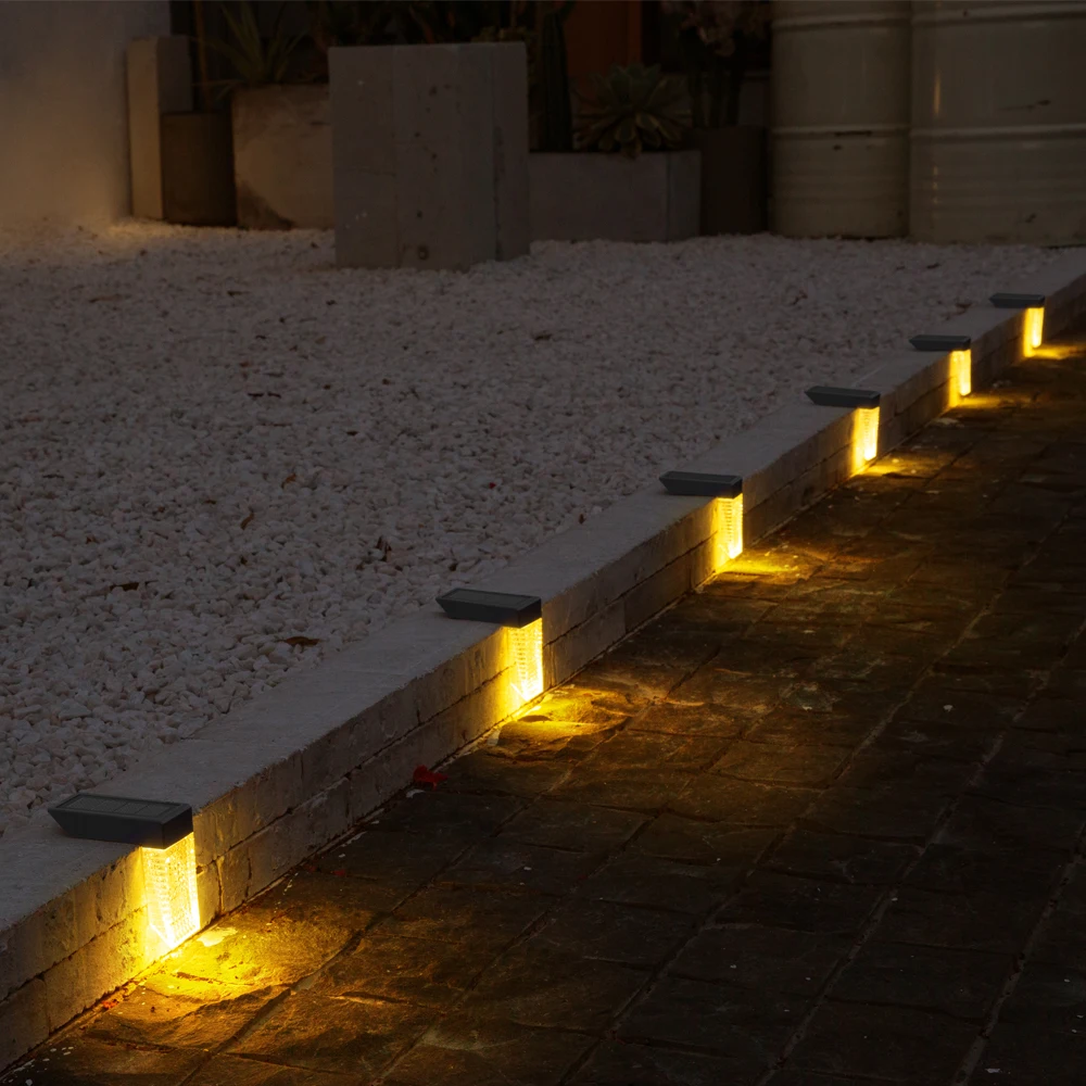 New solar lights outdoor corridor steps staircase lights outdoor waterproof garden fence decorative LED wall lamps 2